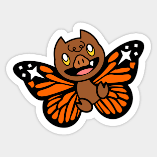 Brown ButterBat Sticker